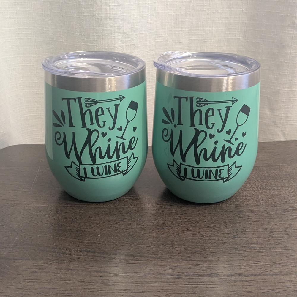 Mint Green Wine Tumblers Set